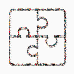 people  shape  puzzle icon
