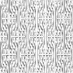 Vector damask seamless 3D paper art pattern background 327 Diamond Check Cross
