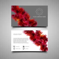 Modern simple light business card template with amazing backgrou
