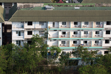 Balcony of apartment building