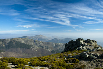cirrus sky in Guadarrama Range