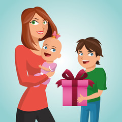 Happy mothers day design 