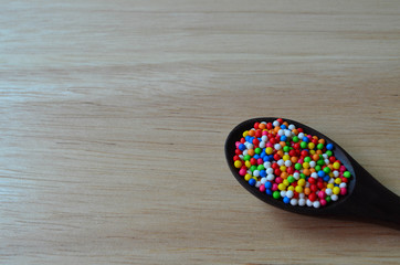 Colorful Sprinkle In Spoon