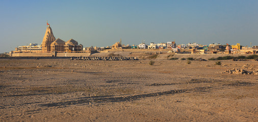 Somnath Temple at sunset. Somnath, Gujarat, India