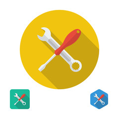 Screwdriver and wrench icon. can be used logo for service, icon