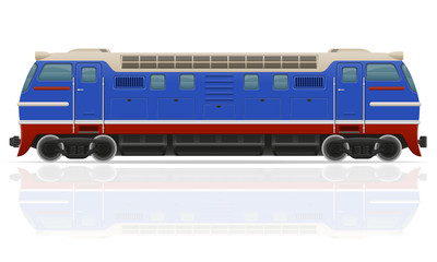 railway locomotive train vector illustration