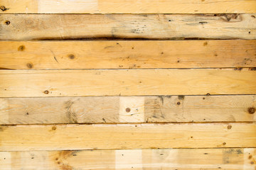Yellow brown wood wall for background texture