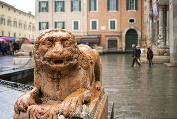 Ferrara, old city. Color image
