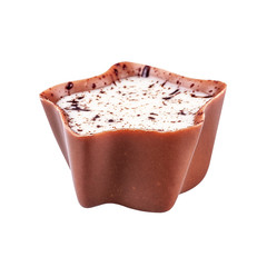 Chocolate candie from collection. Beautifully issued isolated on white background