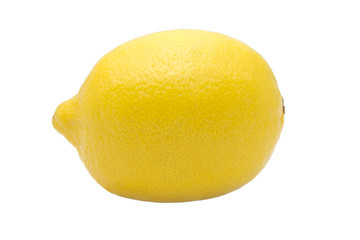 One Ripe Lemon isolated on white background
