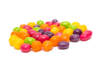 fruit jelly beans isolated