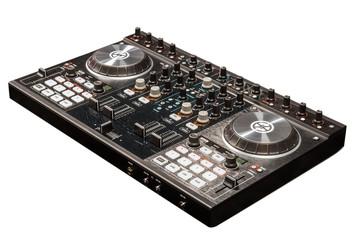 DJ mixer isolated on white background