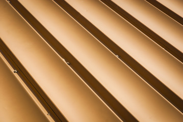A photograph of cladding, wall covering taken on the diagonal