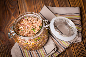 Delicious homemade vegan mushroom tartare