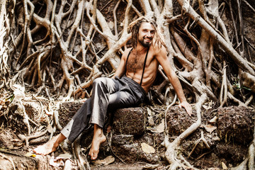 portrait of beautiful men with dreadlocks