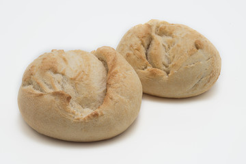 bread on a white background