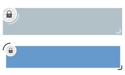 Obraz premium Simple banners for your text and padlock