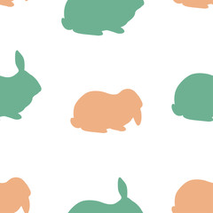 Farm rabbit silhouettes.