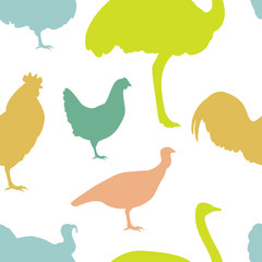 Farm bird silhouettes.