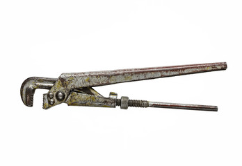 wrench Old tools on a white background