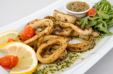 Seasoned squid.