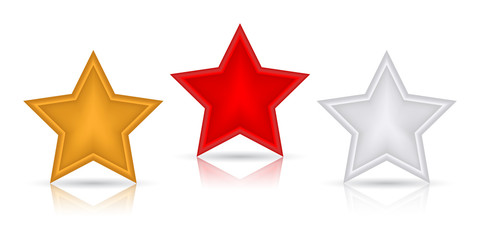 Obraz premium Glitter label star, set