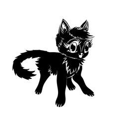 Silhouette of a  cat.