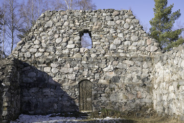 The ruins of a 13th century church in Southern Sweden