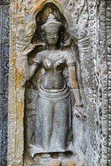 Ta Prohm wall bas-relief