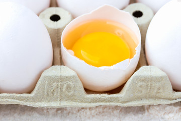 Fresh Eggs in egg carton