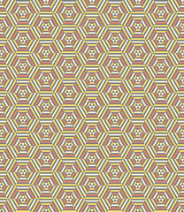Hexagonal geometrical seamless pattern