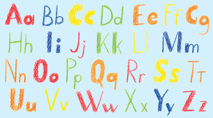 Colored letters alphabet