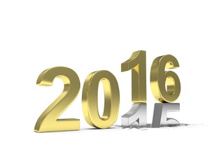 2015-2016 change new year 2016 isolated