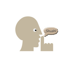 Quiet illustration on white background.