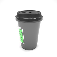 Coffee to go on white