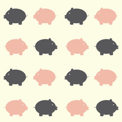 Seamless Piggy Pattern