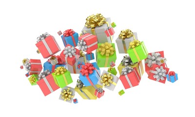 flying gift boxes