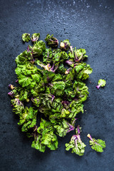 Fresh brussel and kale sprouts flower
