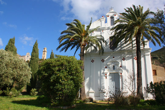 Corse, &eacute;glise Notre-Dame-de-Lazio et couvent de Corbara en Balagne