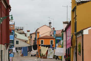 Fototapeta na wymiar bunte Wäsche in Murano