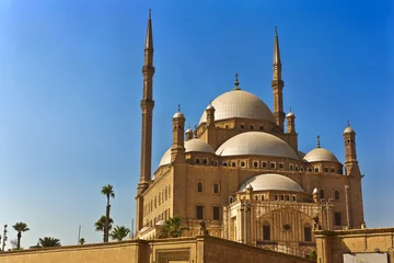 Tissu par mètre Egypte Egypte. Caire. La citadelle de Saladin - la mosquée de Muhammad Ali (ou Mohamed Ali Pasha, également connue sous le nom de mosquée d& 39 albâtre)