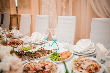 Elegant Wedding decorations with flowers