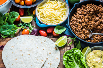 Traditional mexican tortillas or fajita recipe.