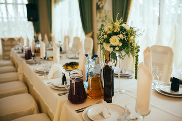 Elegant Wedding decorations with flowers