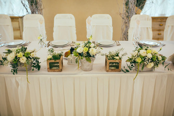 Elegant Wedding decorations with flowers