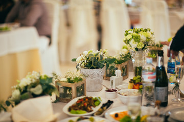 Elegant Wedding decorations with flowers