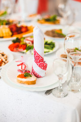 Elegant Wedding decorations with flowers