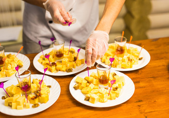 assorted cheese  on a plate