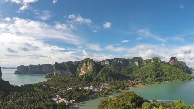Mountains and sea coast of Krabi resorts near Phuket in Thailand