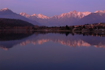 Sunset at Lake Como.